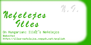 nefelejcs illes business card
